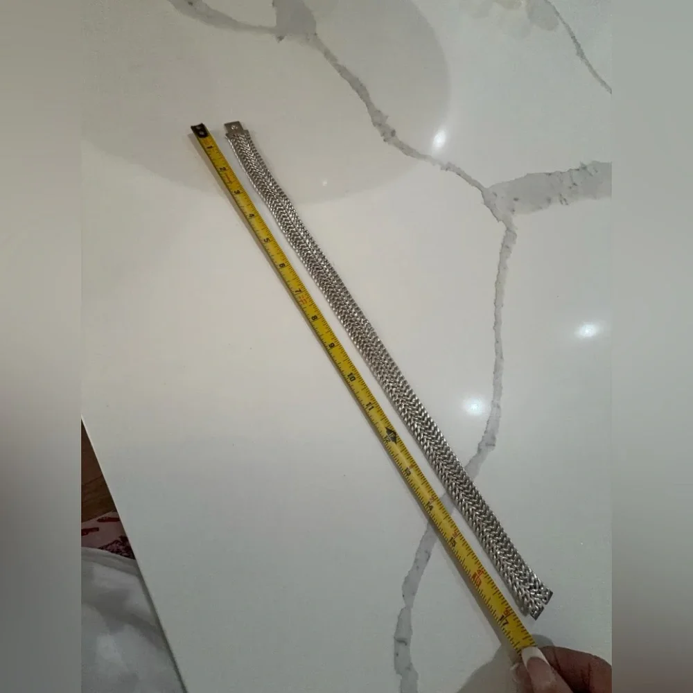 Taxco 925 IC-25 Stunning Silver Braided Chain Collar Necklace - Women’s Jewelry - Picture 2 of 4